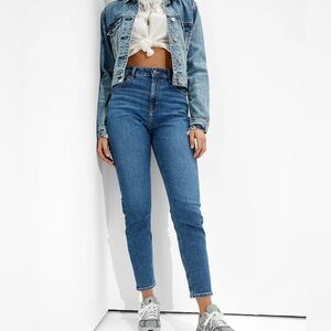 American Eagle Stretch Mom Jean (Classic Blue) - Size 00 Long
